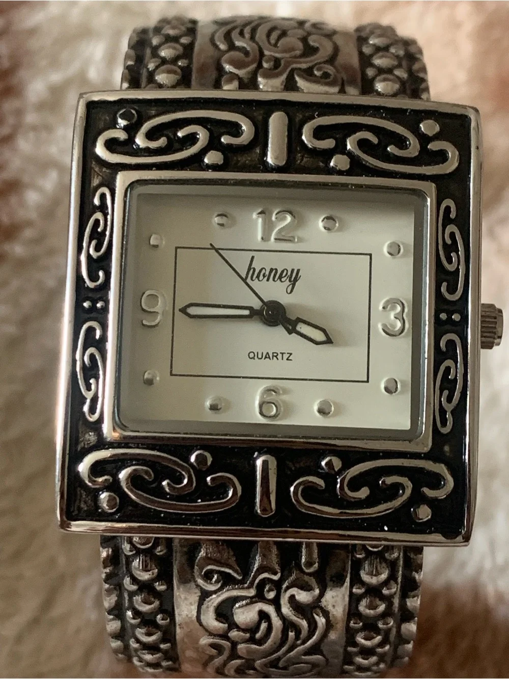 Honey cuff style bracelet watch for women